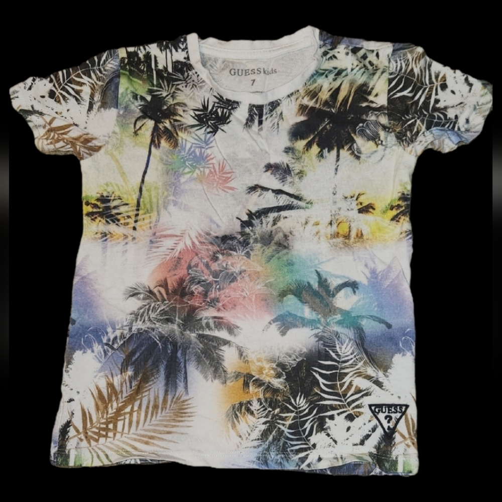🌟2/$20🌟GUESS Kids Tropical Print T-Shirt - Multicolor Size 7
